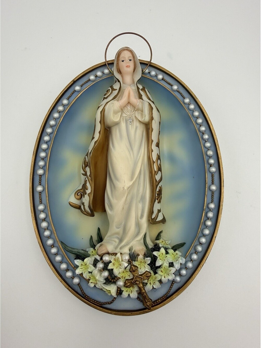 Bradford Exchange Our Lady Of Hope Visions Blessed Mother Wall Hanging 98